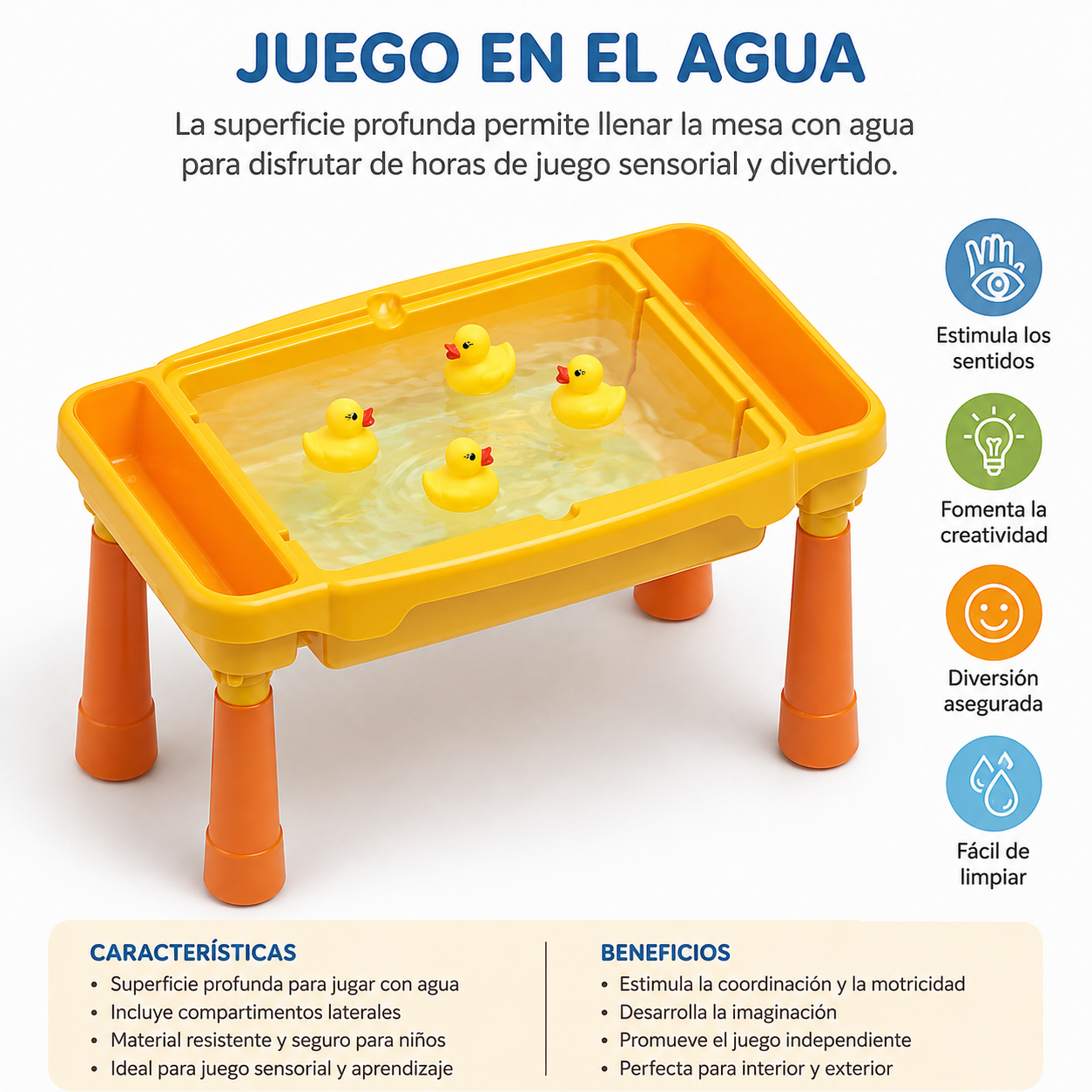 Mesa Infantil Multifunción 3 en 1 con Banco y Bloques