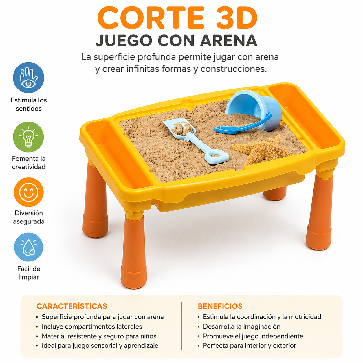 Mesa Infantil Multifunción 3 en 1 con Banco y Bloques