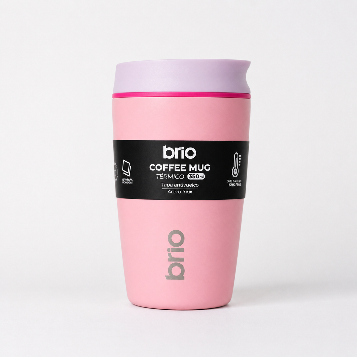 Vaso Termico brio Cafe Jarra Mug 350ml Acero Inoxidable
