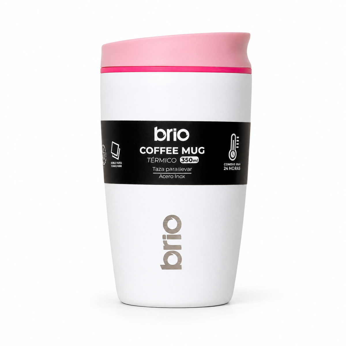 Vaso Termico brio Cafe Jarra Mug 350ml Acero Inoxidable