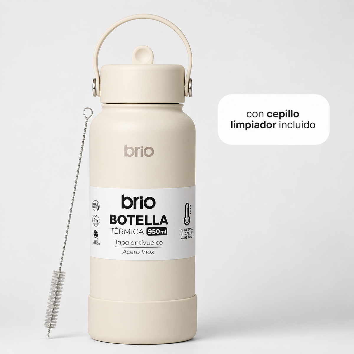 Botella Térmica brio 950ml Acero Inox