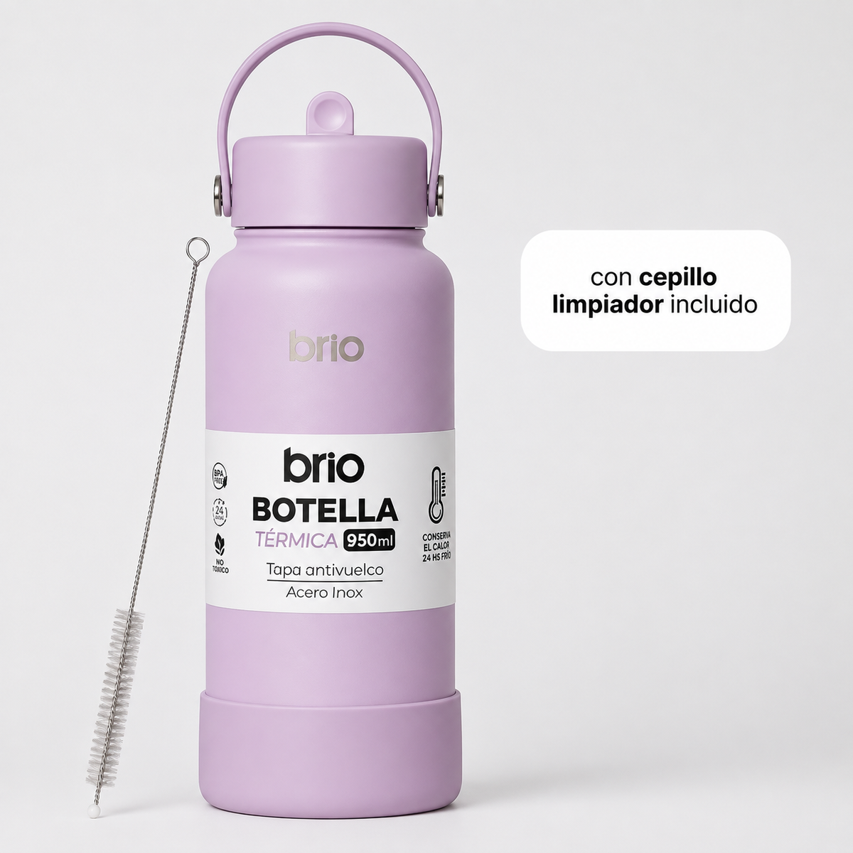 Botella Térmica brio 950ml Acero Inox