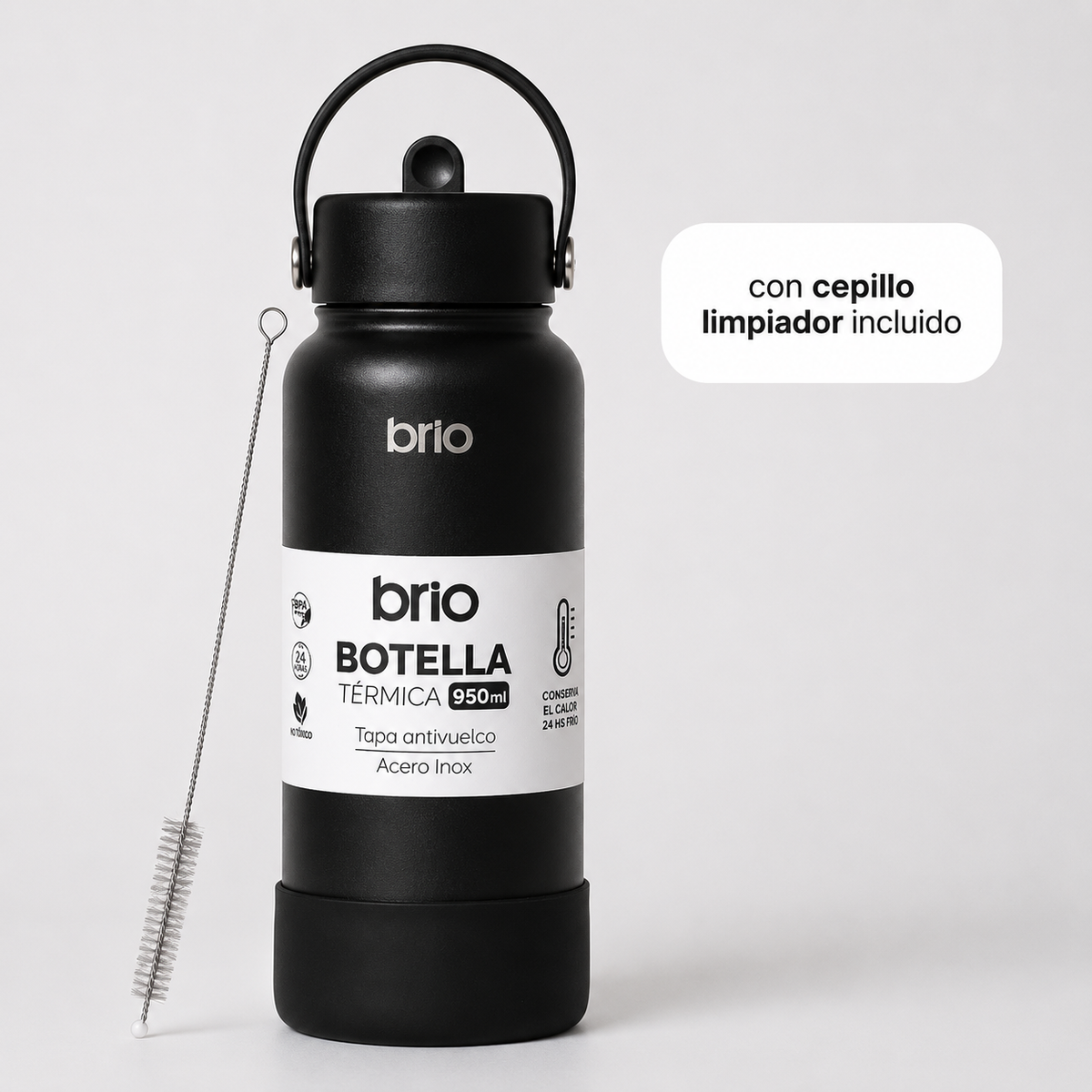Botella Térmica brio 950ml Acero Inox