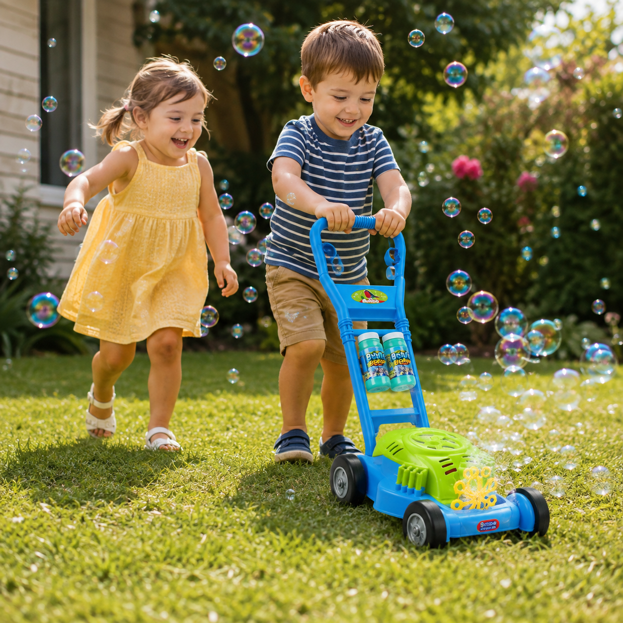 Cortacésped de burbujas para niños
