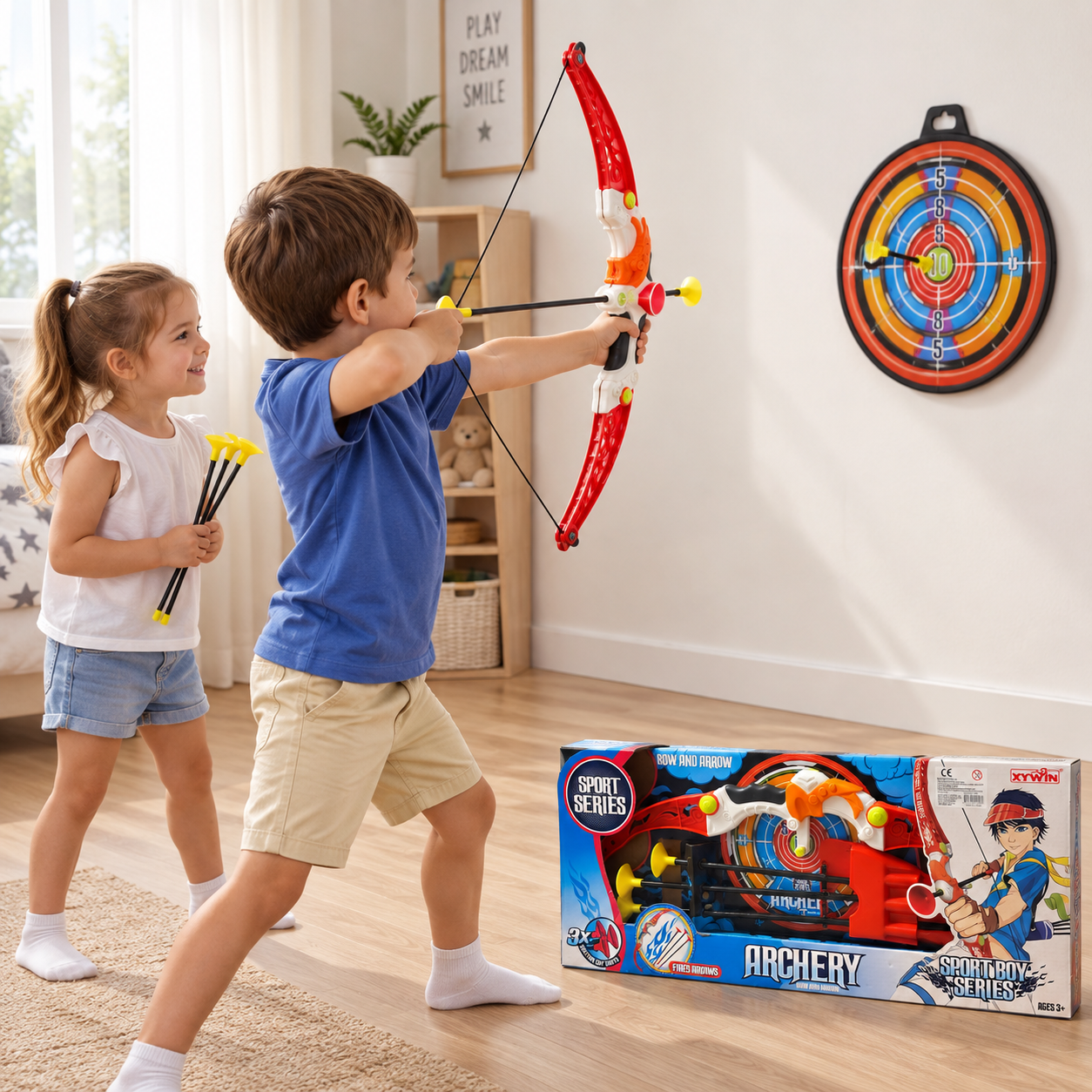 Set de Arco y Flechas Infantil con Diana