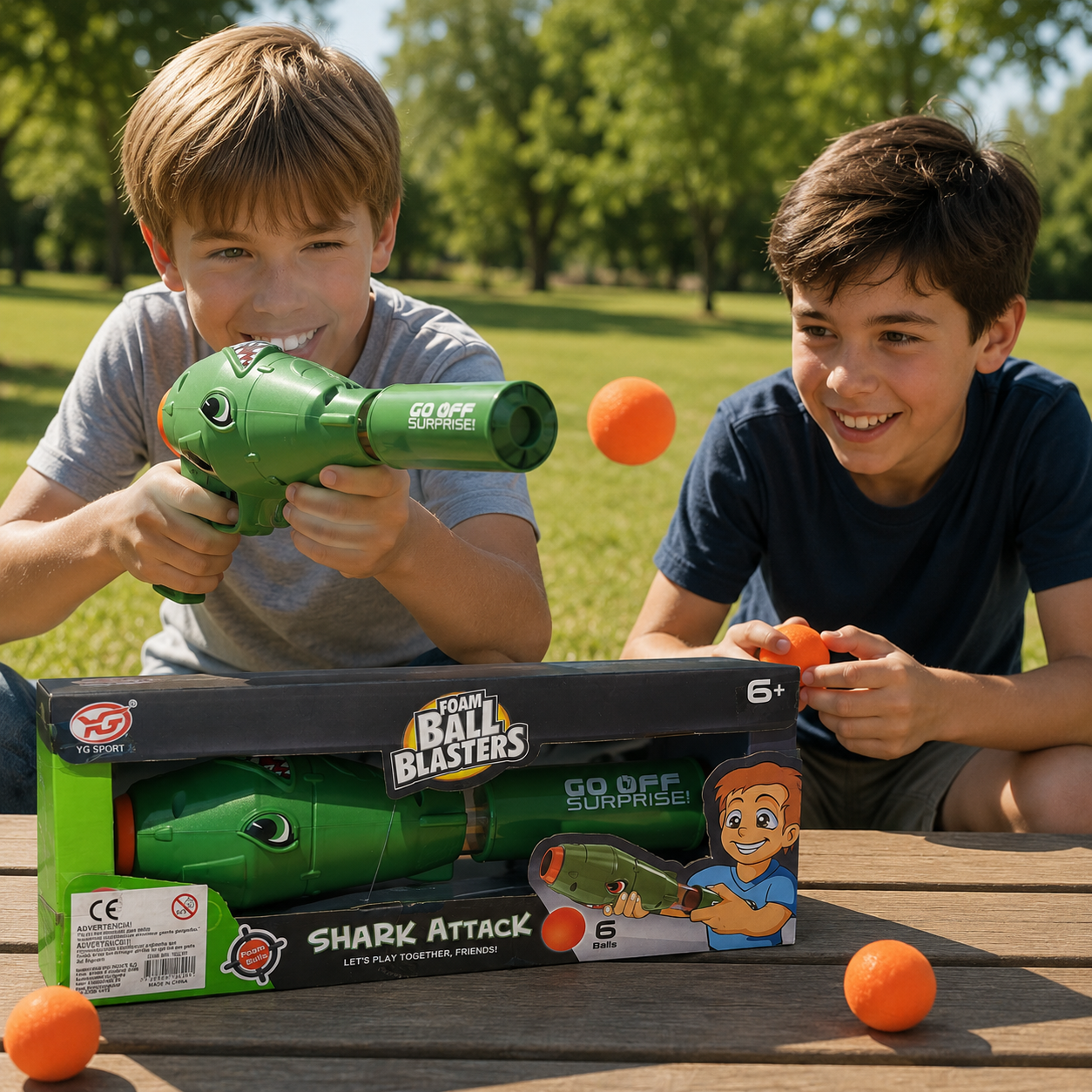Lanzador de Pelotas de Espuma Shark Attack – Foam Ball Blaster