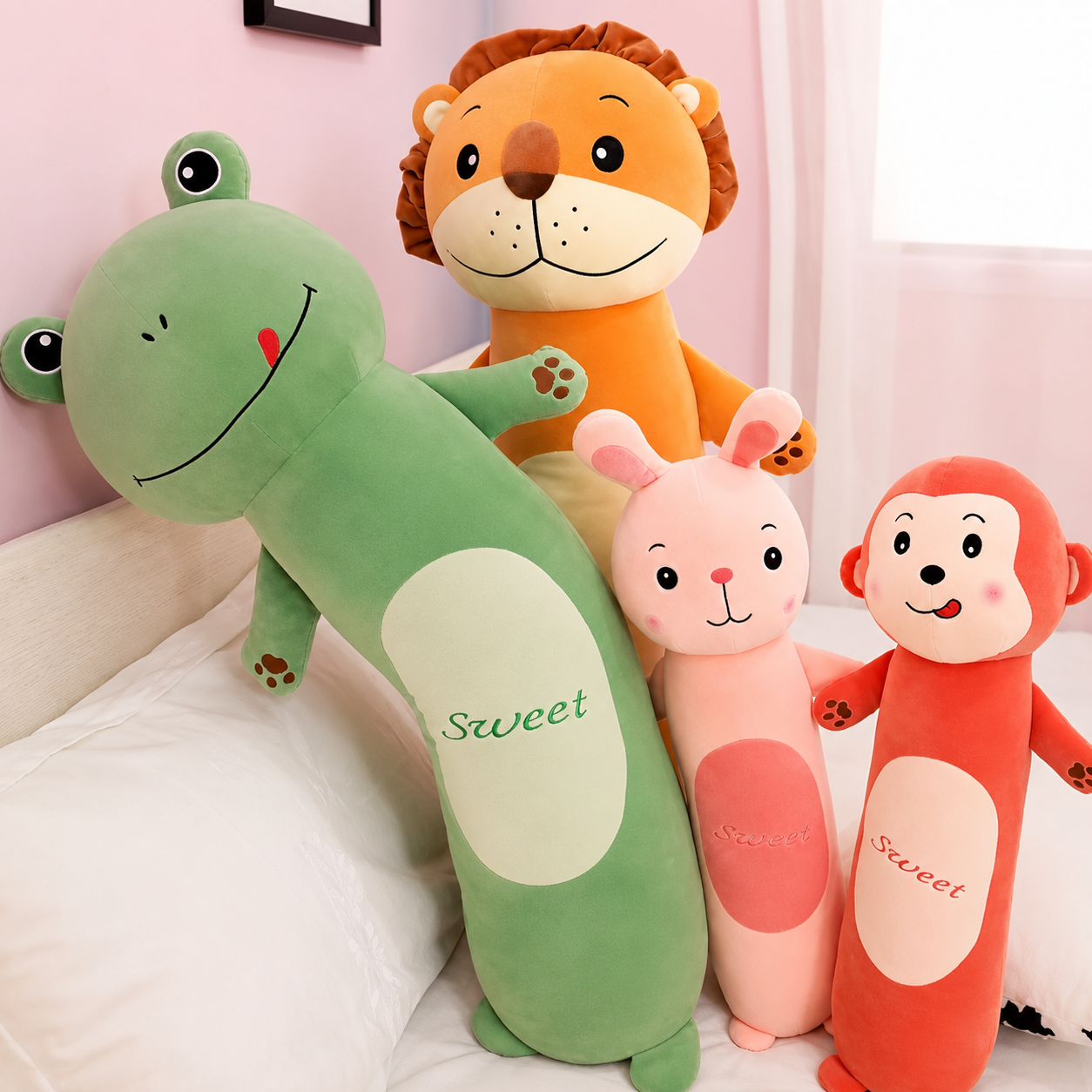 Almohadas largas con forma de animalitos – 110 CM