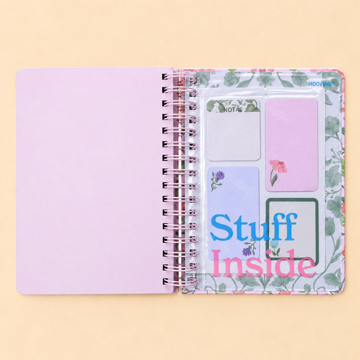Agenda Mooving Spring 2027 diaria con espiral
