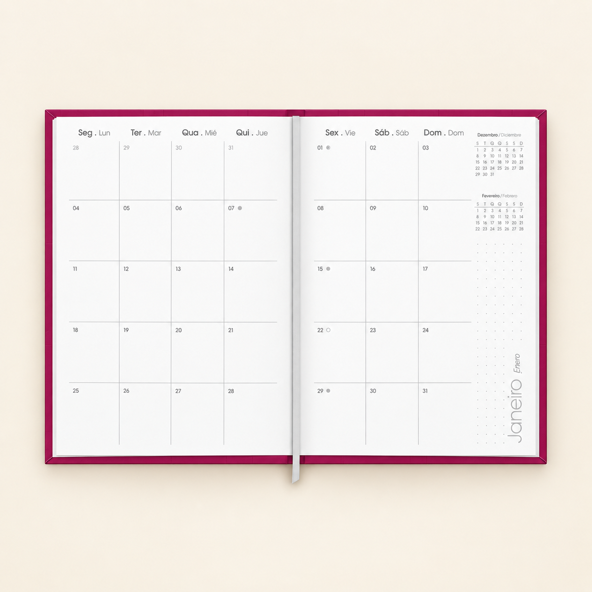 Planner Tilibra Lume 2027 cosido