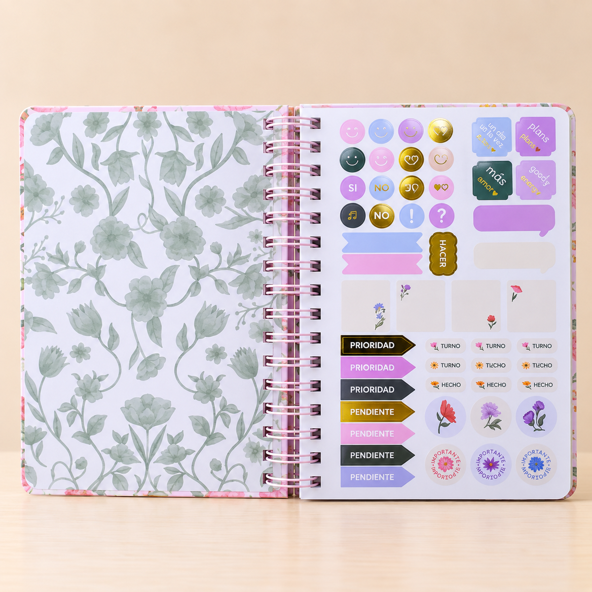 Agenda Mooving Spring 2027 semanal con espiral