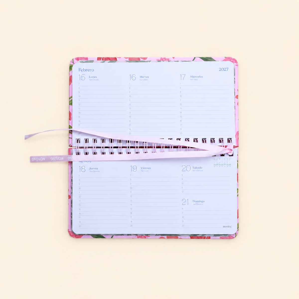 Agenda Mooving pocket Spring 2027 semanal