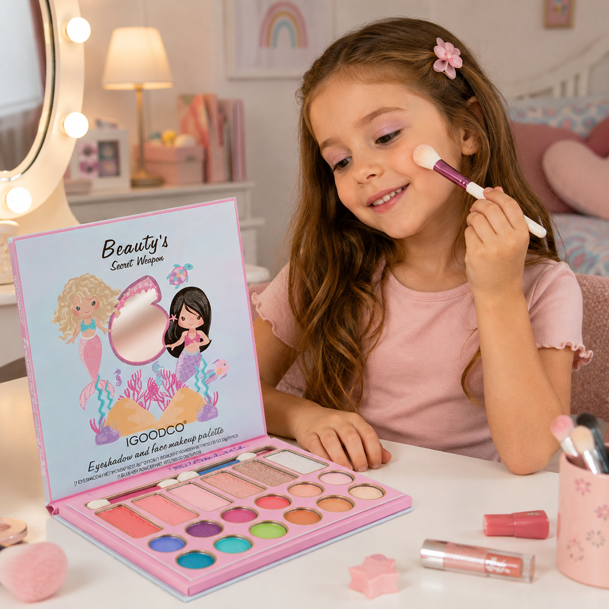 Paleta de Maquillaje Infantil Beauty's Secret Weapon con Espejo
