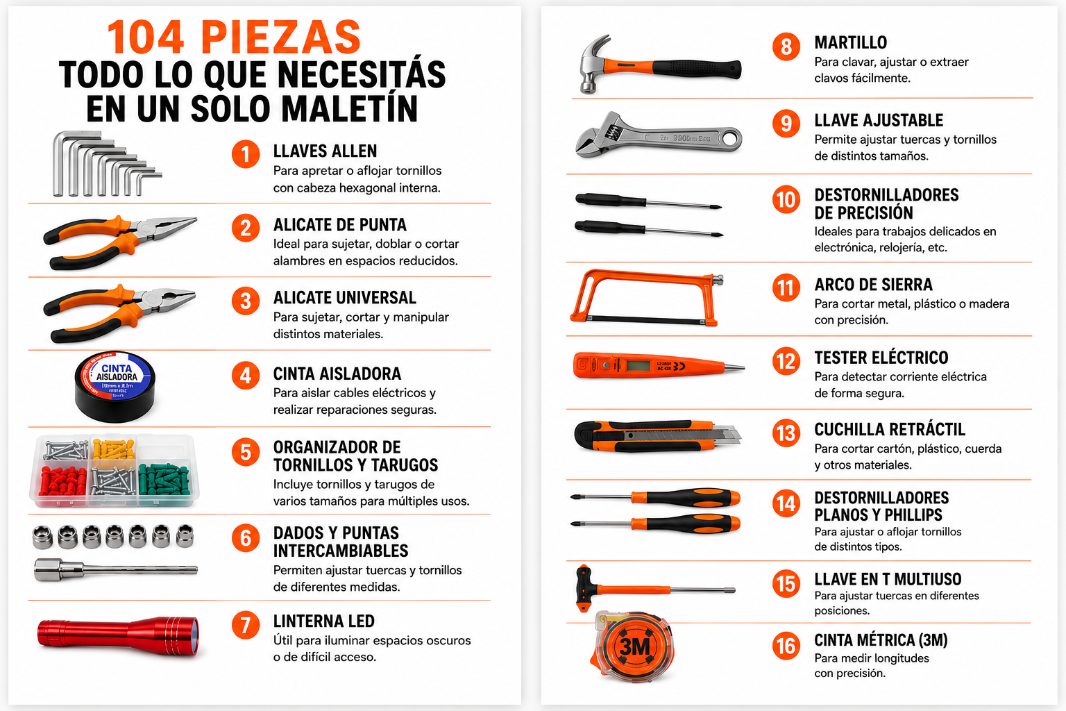 Valija de herramientas 82 piezas
