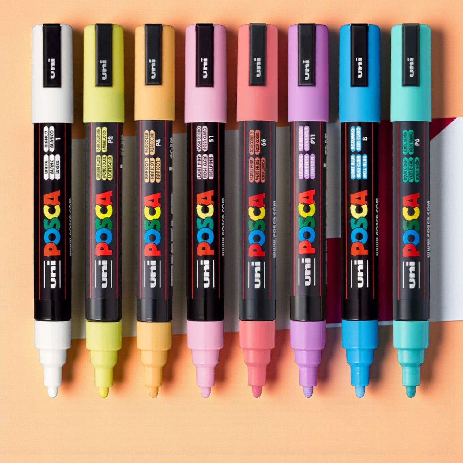 Set Posca 1.82.5 mm - Pack X 8 Colores Pastel