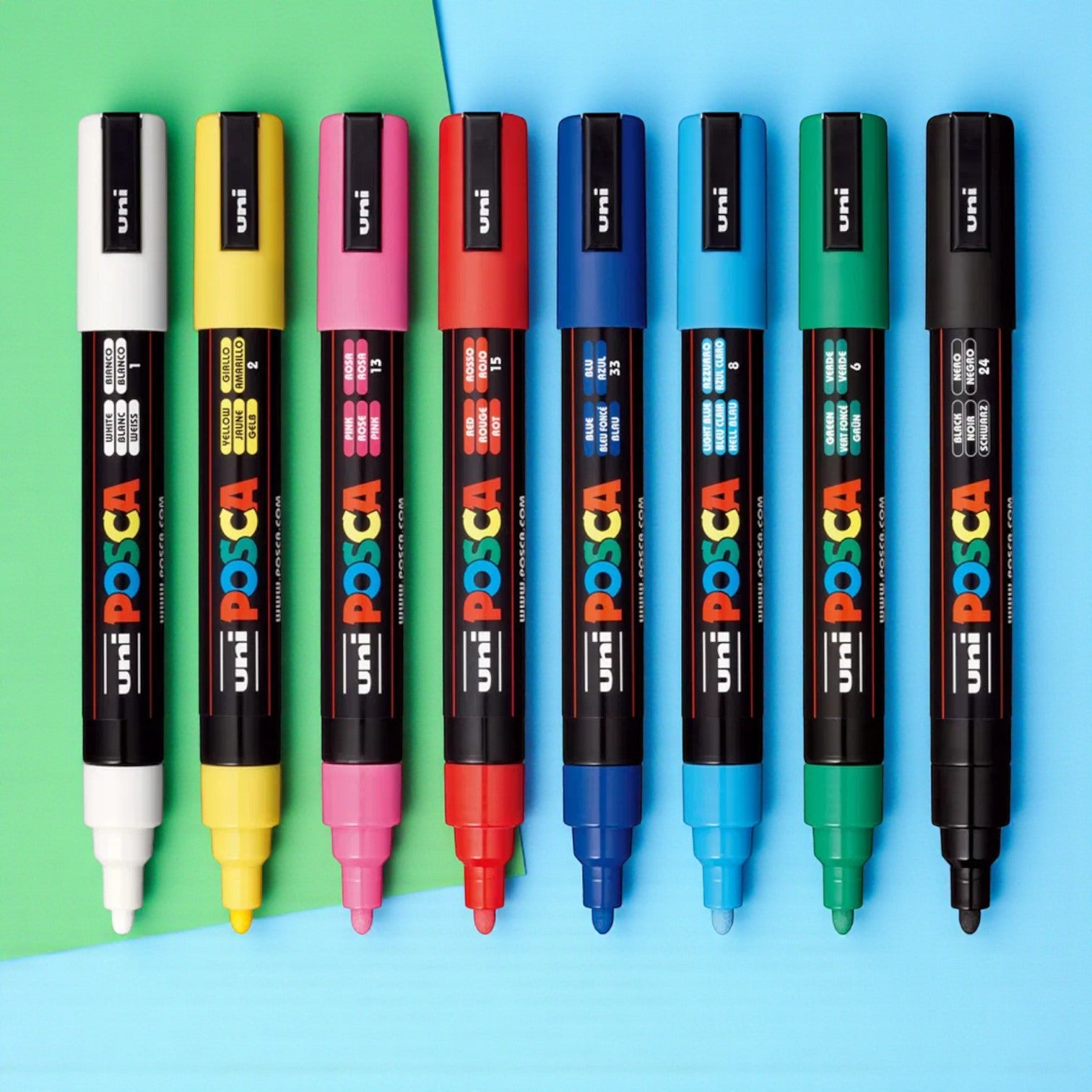 SET Posca 1.8 - 2.5 mm Pack X 8 Clasicos