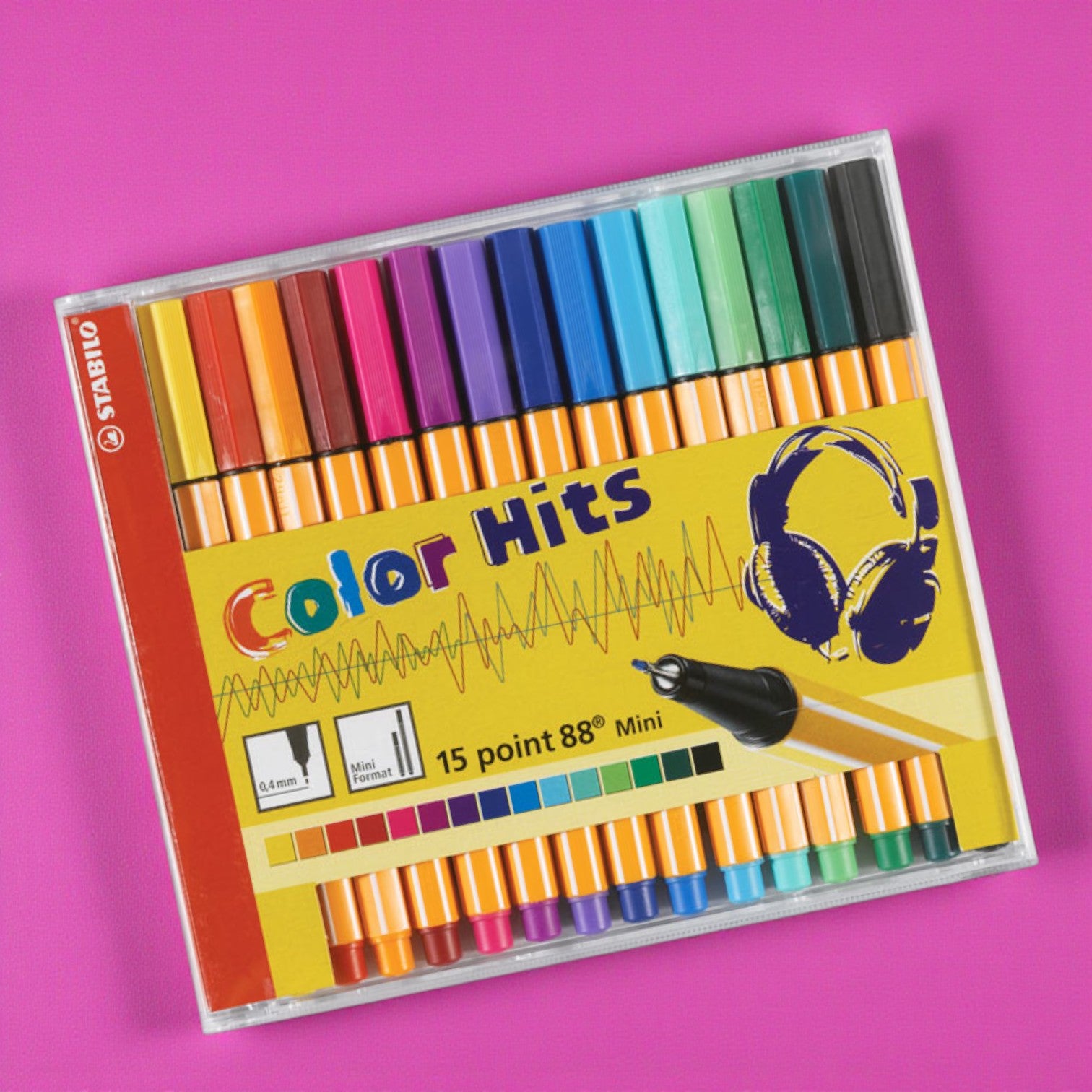Set de mini lapiceras fibras Stabilo Color Hits