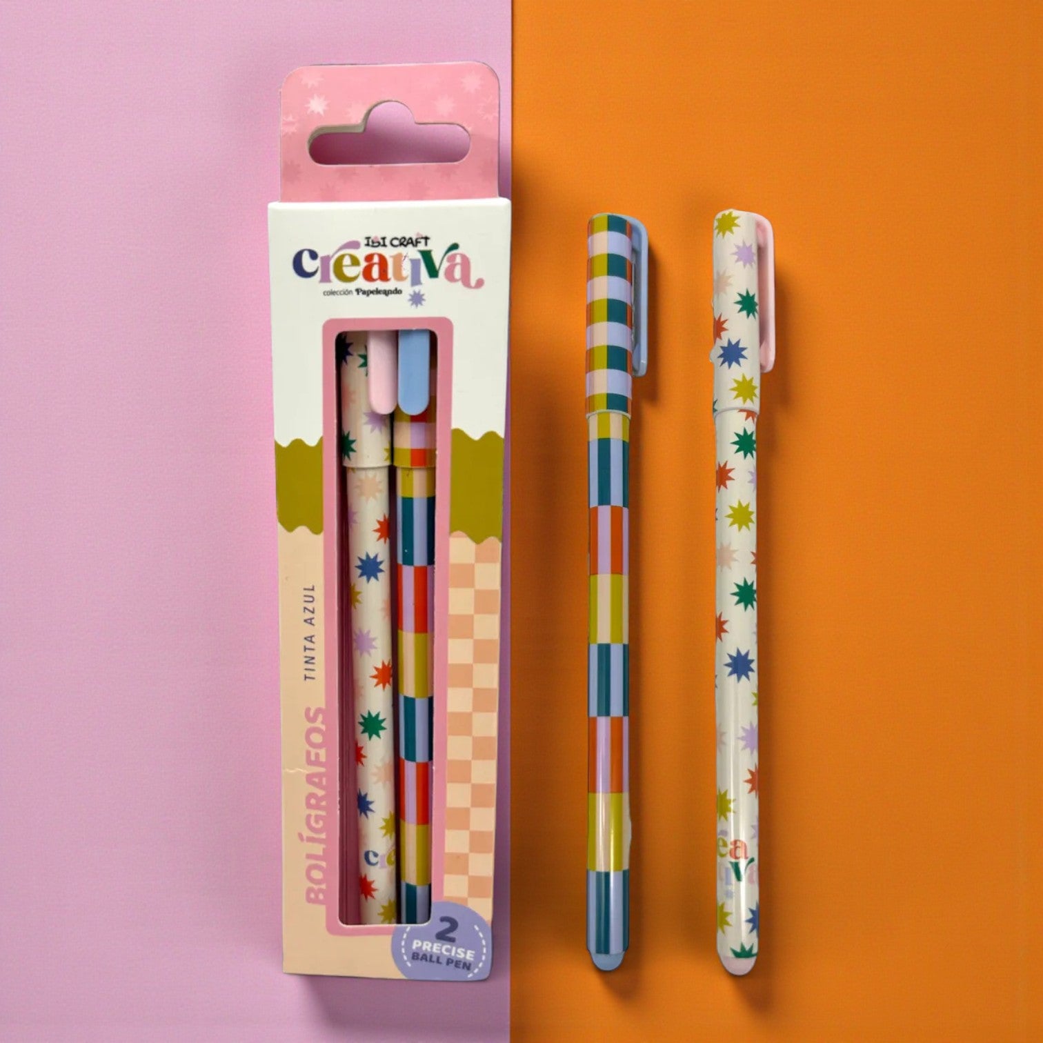 Set De 2 Bolígrafos Ibi Craft Colección Creativa Tinta Azul