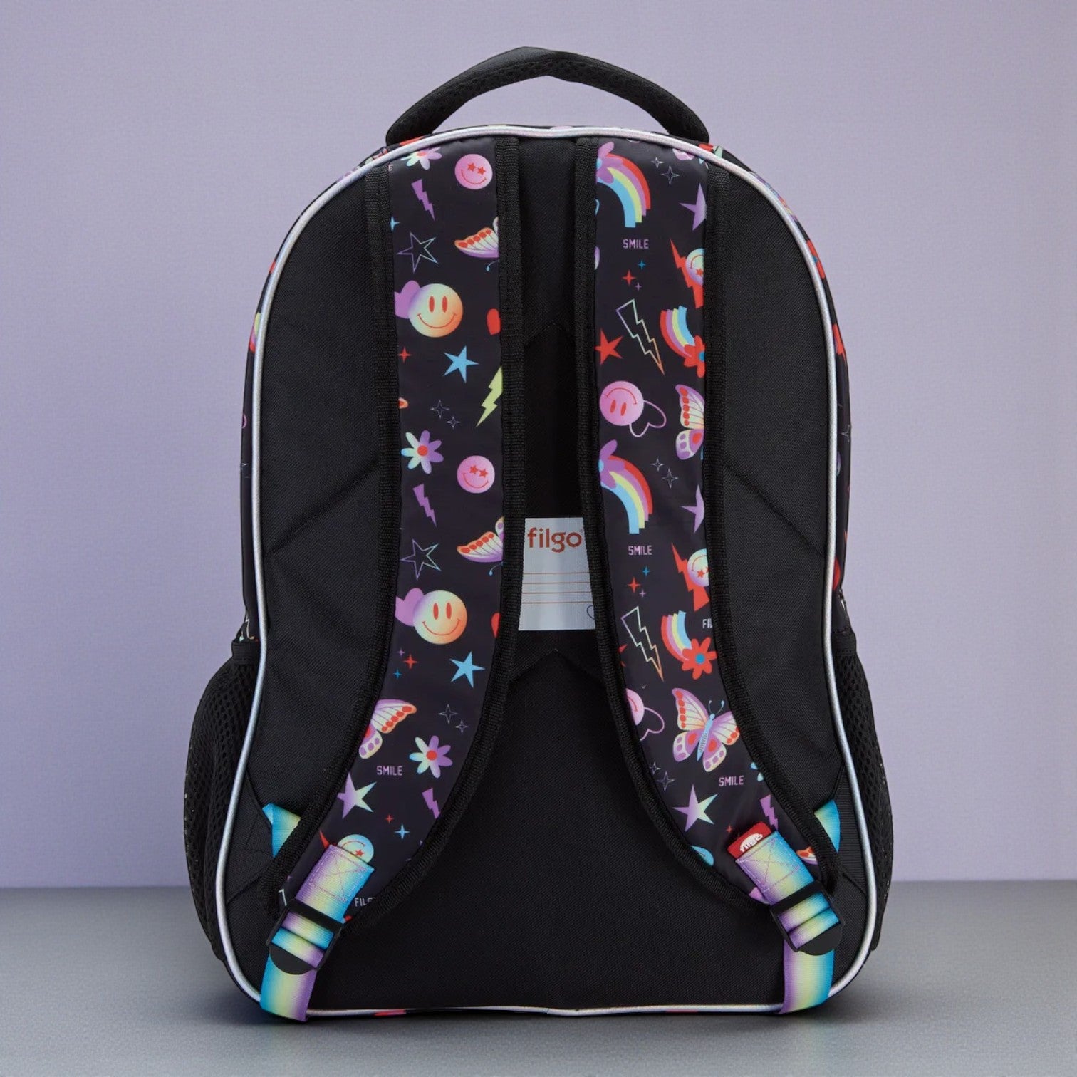 Mochila Escolar Filgo Starpak 18 Diseño Emoji Color Negro