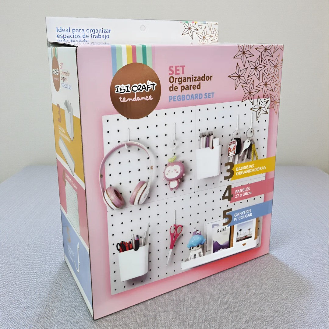 Set Organizador De Pared Ibi Craft 60x54cm Con Accesorios