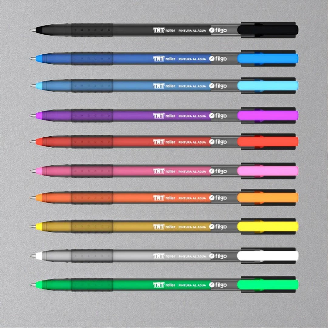 Marcador Filgo Acrilico Tnt Roller Estuche X10 Al Agua