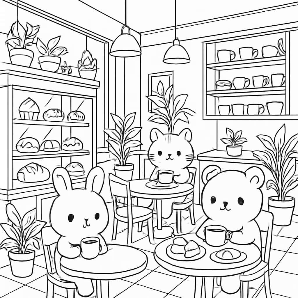 Libro para Colorear Fuzzy Friends – Super Cute Coloring Book