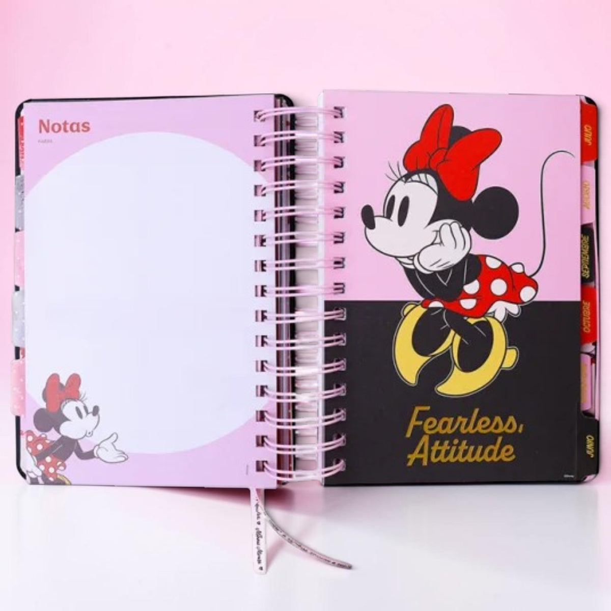 Agenda Mooving Minnie Mouse 2027 diaria con espiral