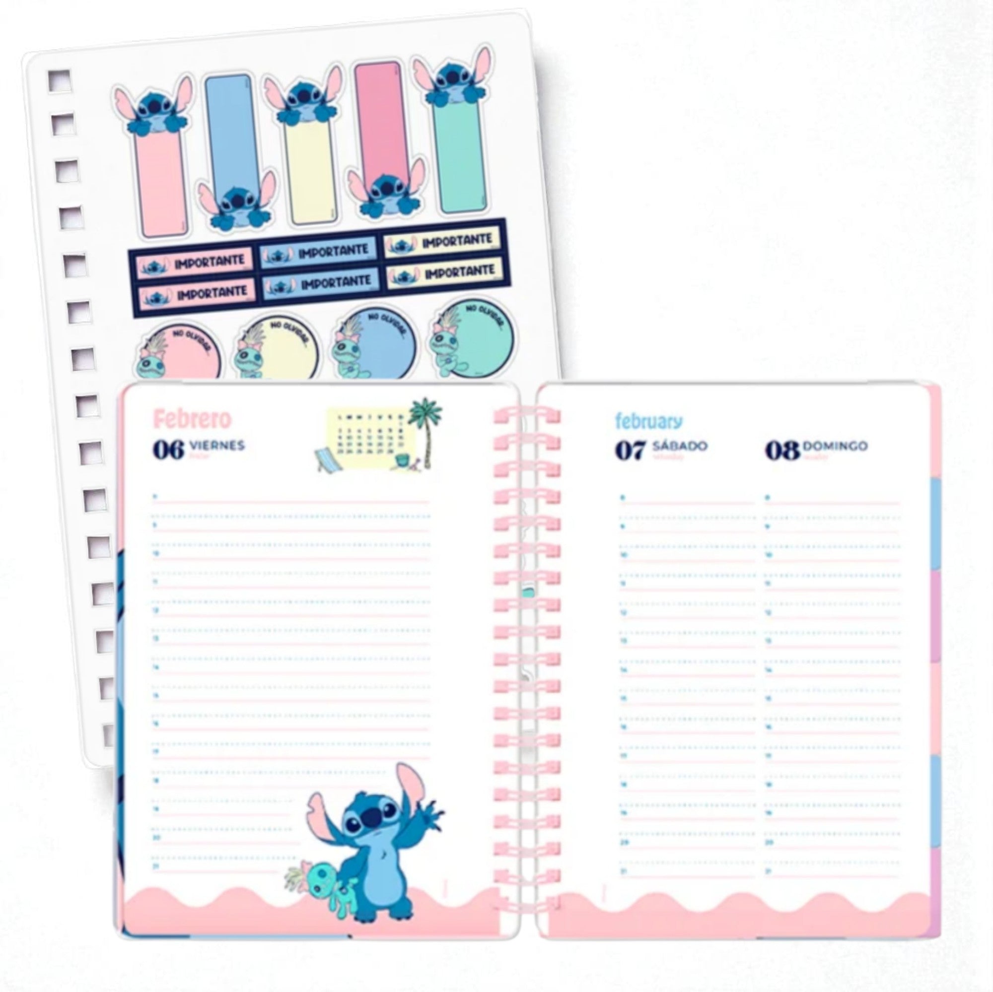 Agenda 2026 Stitch día por hoja mooving - CON REGALO!