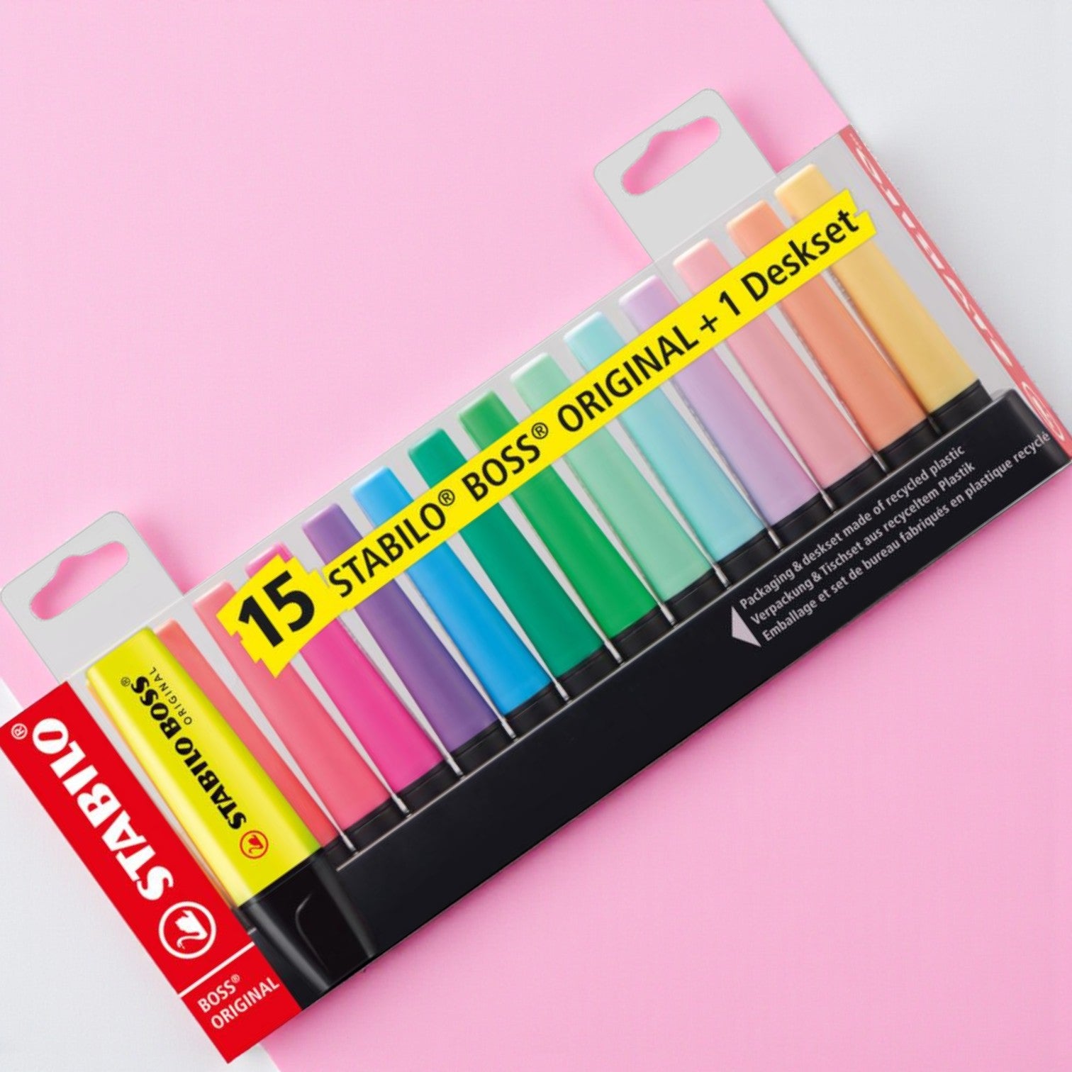 Set de Resaltadores STABILO BOSS Original – 15 Colores