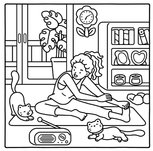 Libro para Colorear Cozy Times – Cute & Easy Coloring Book