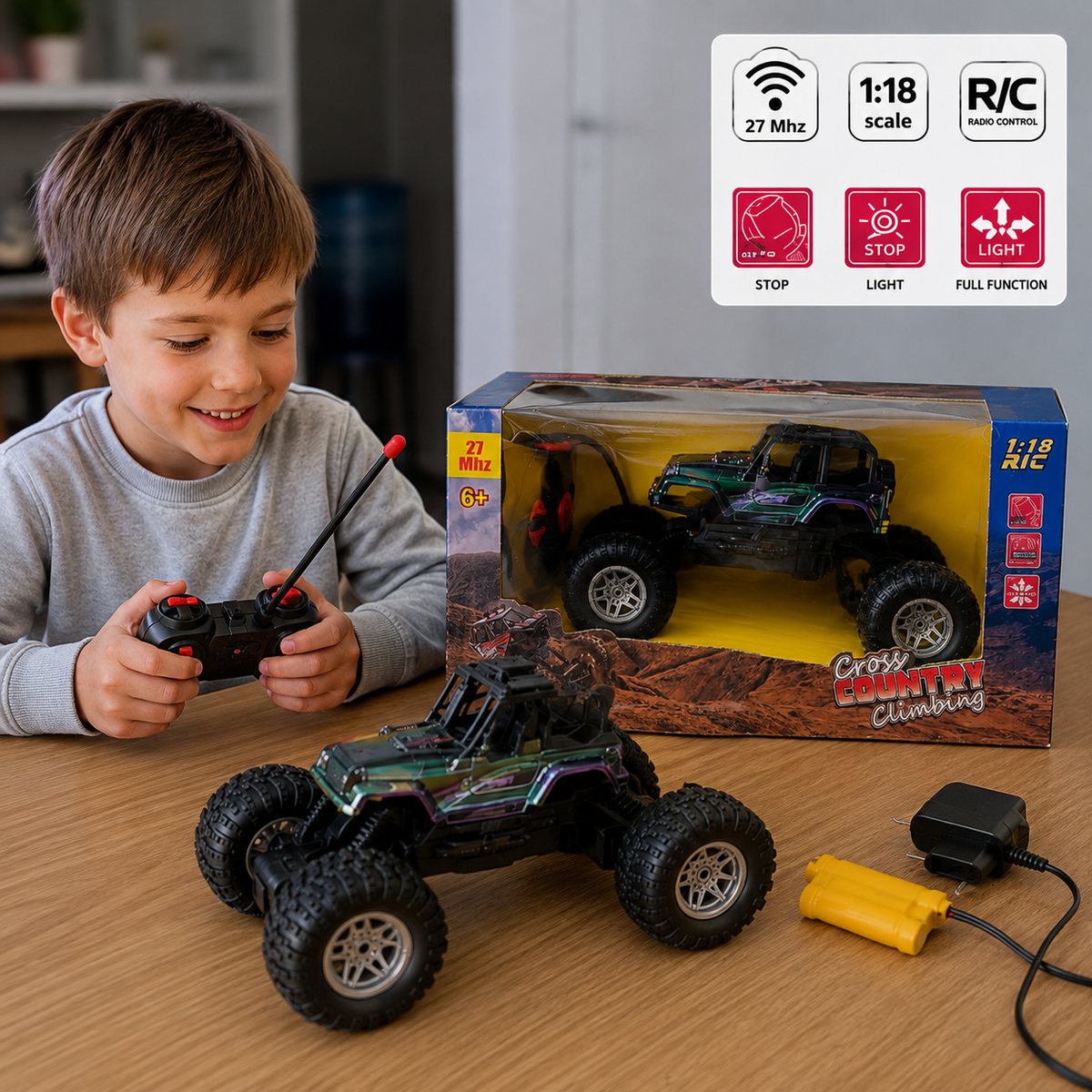 Camioneta 4x4 a Control Remoto – Cross Country Climbing 1:18