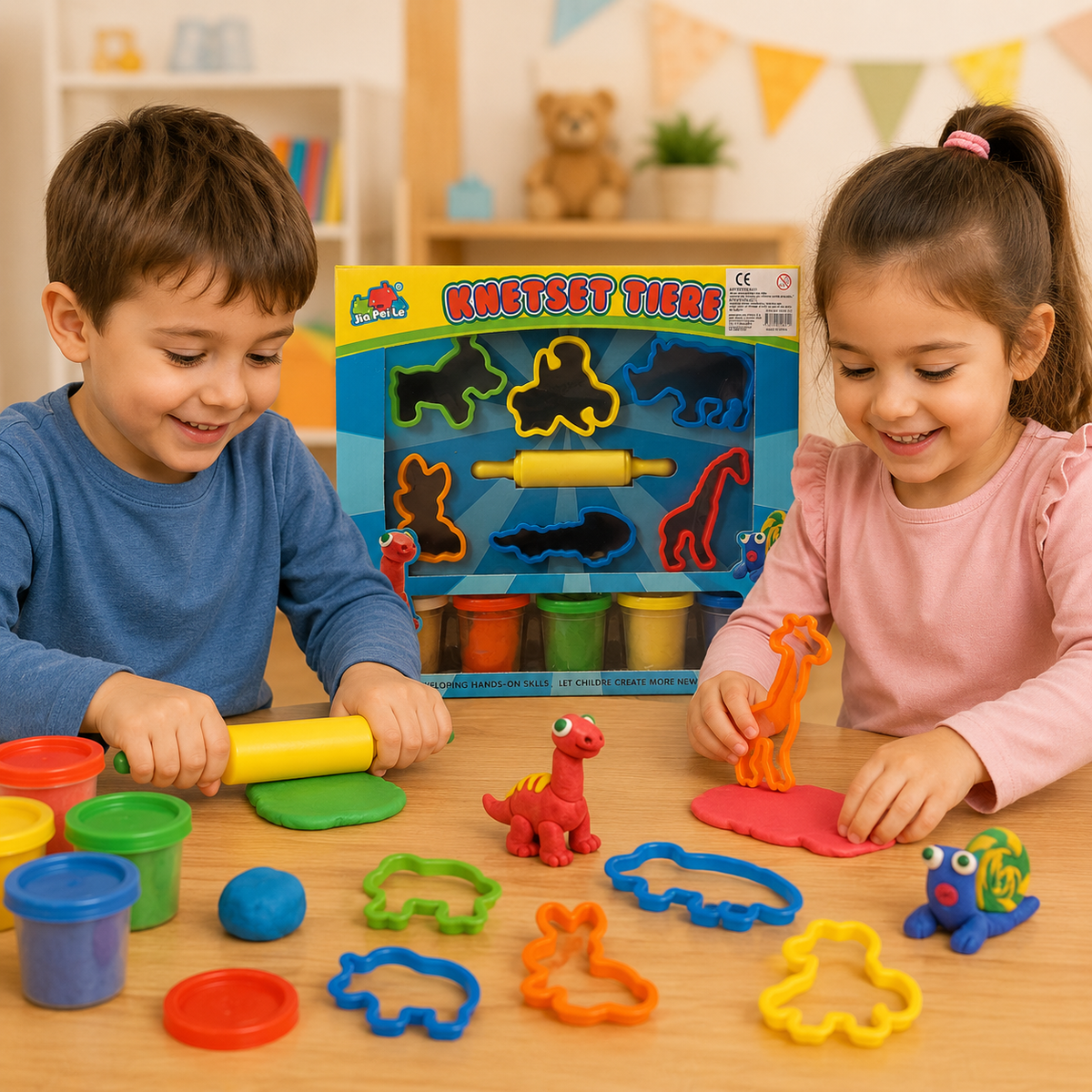 Set de Masas con Moldes de Animales