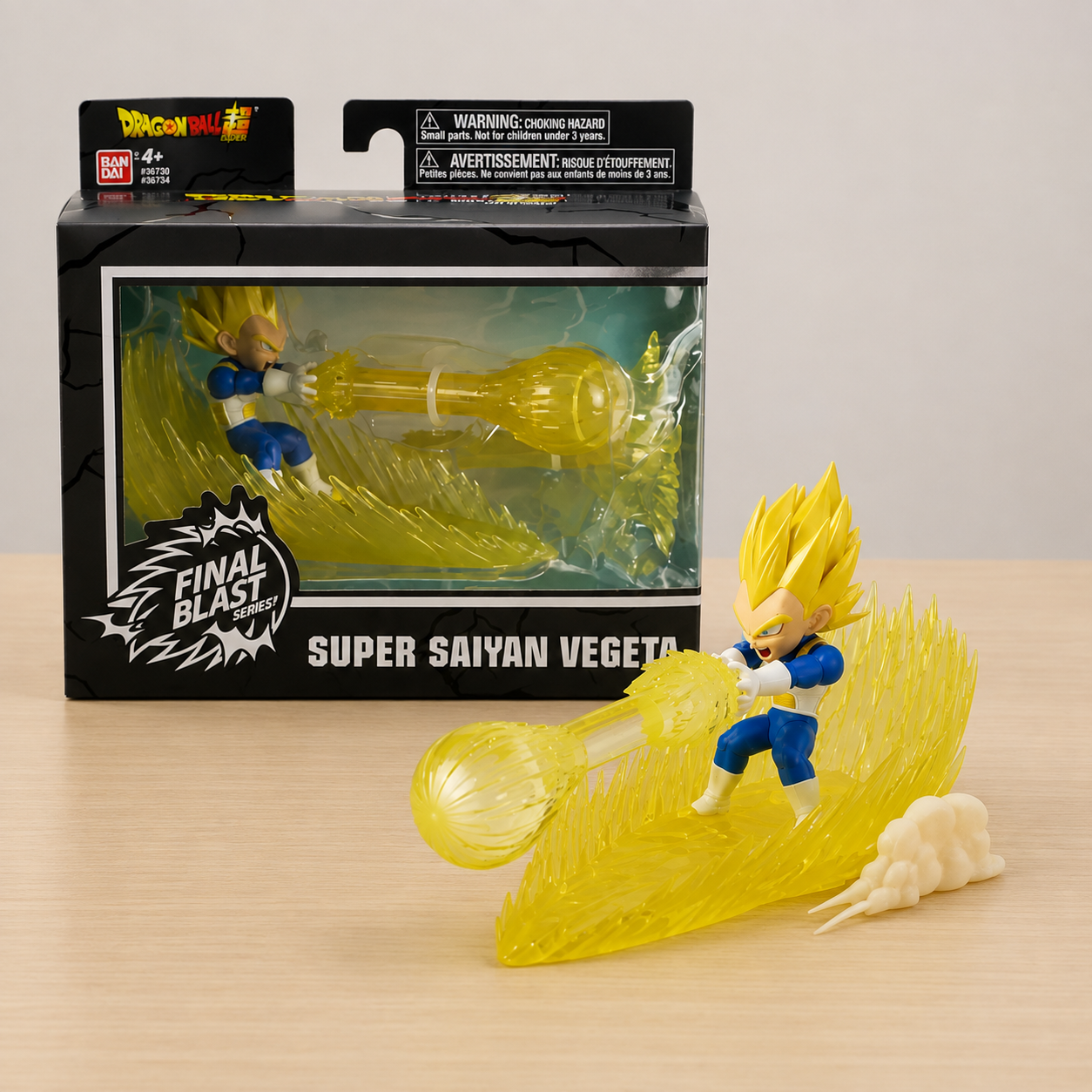 Muñeco Ban Dai Dragon Ball Super Saiyan Vegeta Ataque