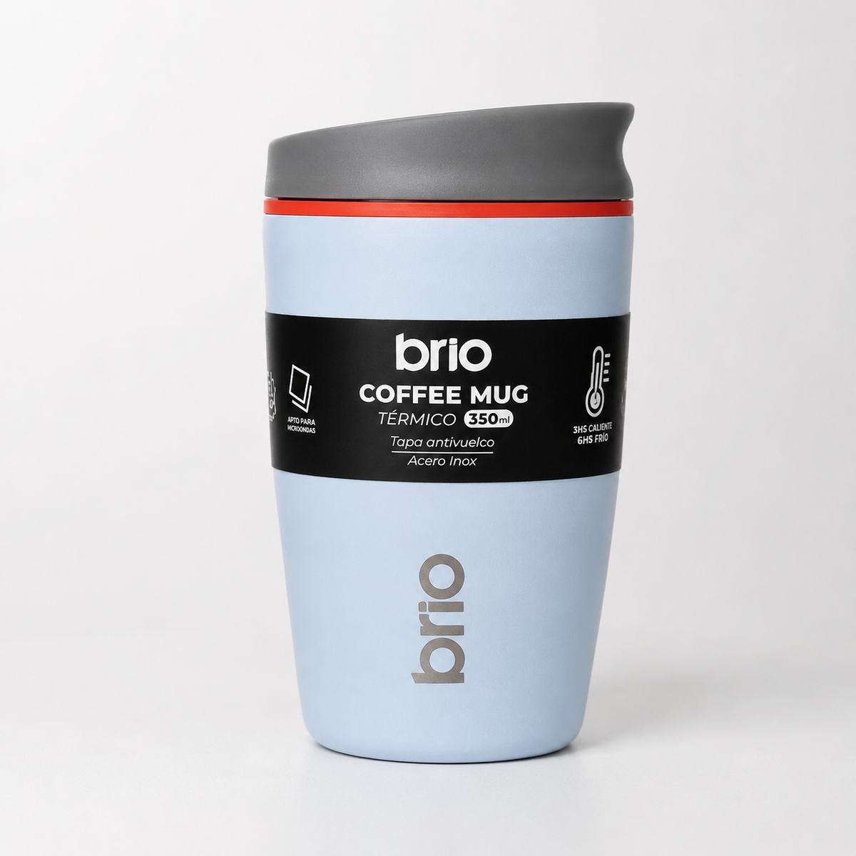 Vaso Termico brio Cafe Jarra Mug 350ml Acero Inoxidable