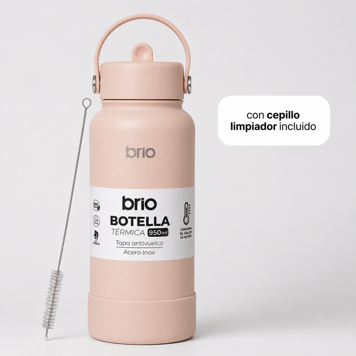 Botella Térmica brio 950ml Acero Inox
