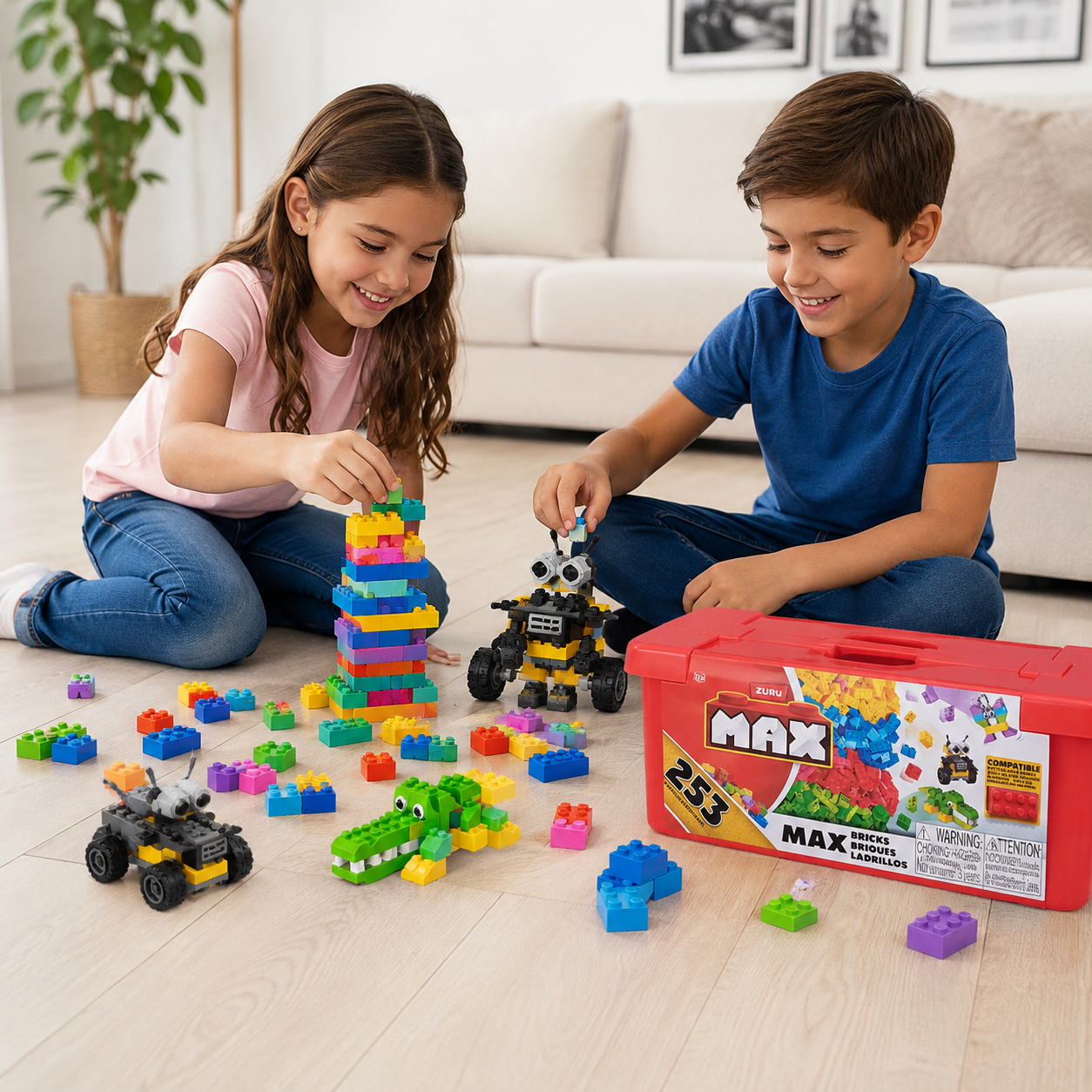 Bloques de Construcción MAX ZURU 253 Piezas con Valija