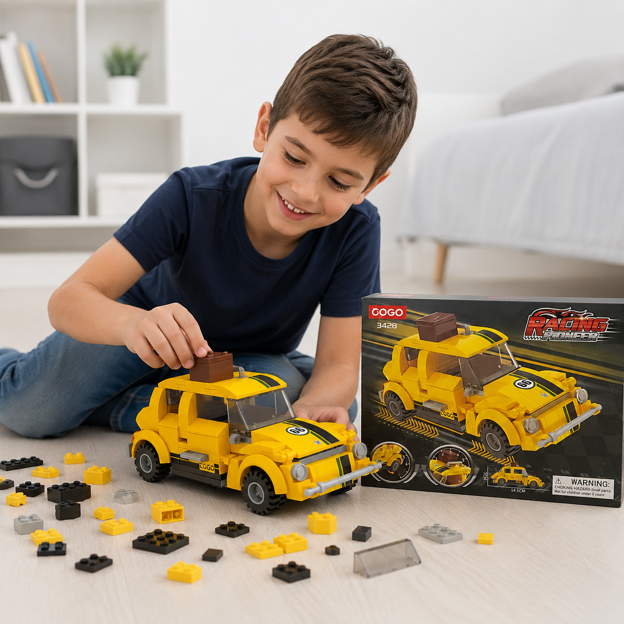 Auto Deportivo para Armar COGO Racing Pioneer – 3 en 1