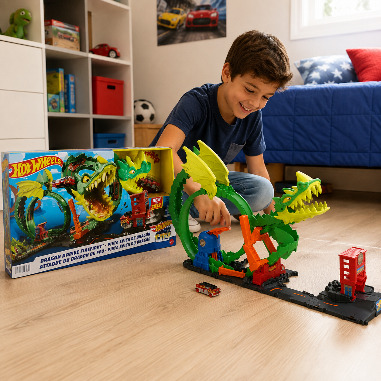 Hot Wheels City Pista Épica De Dragón