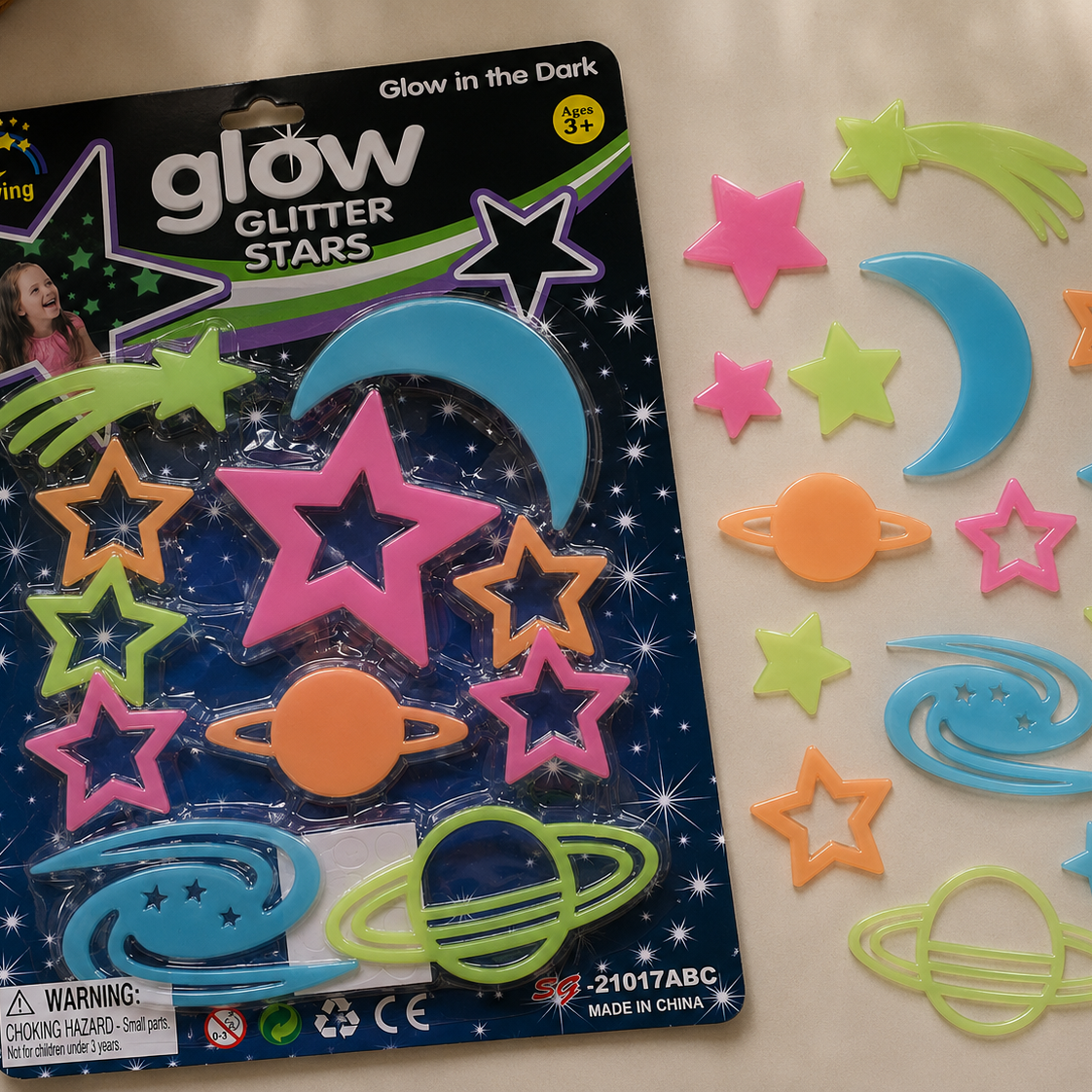 Set de estrellas luminiscentes