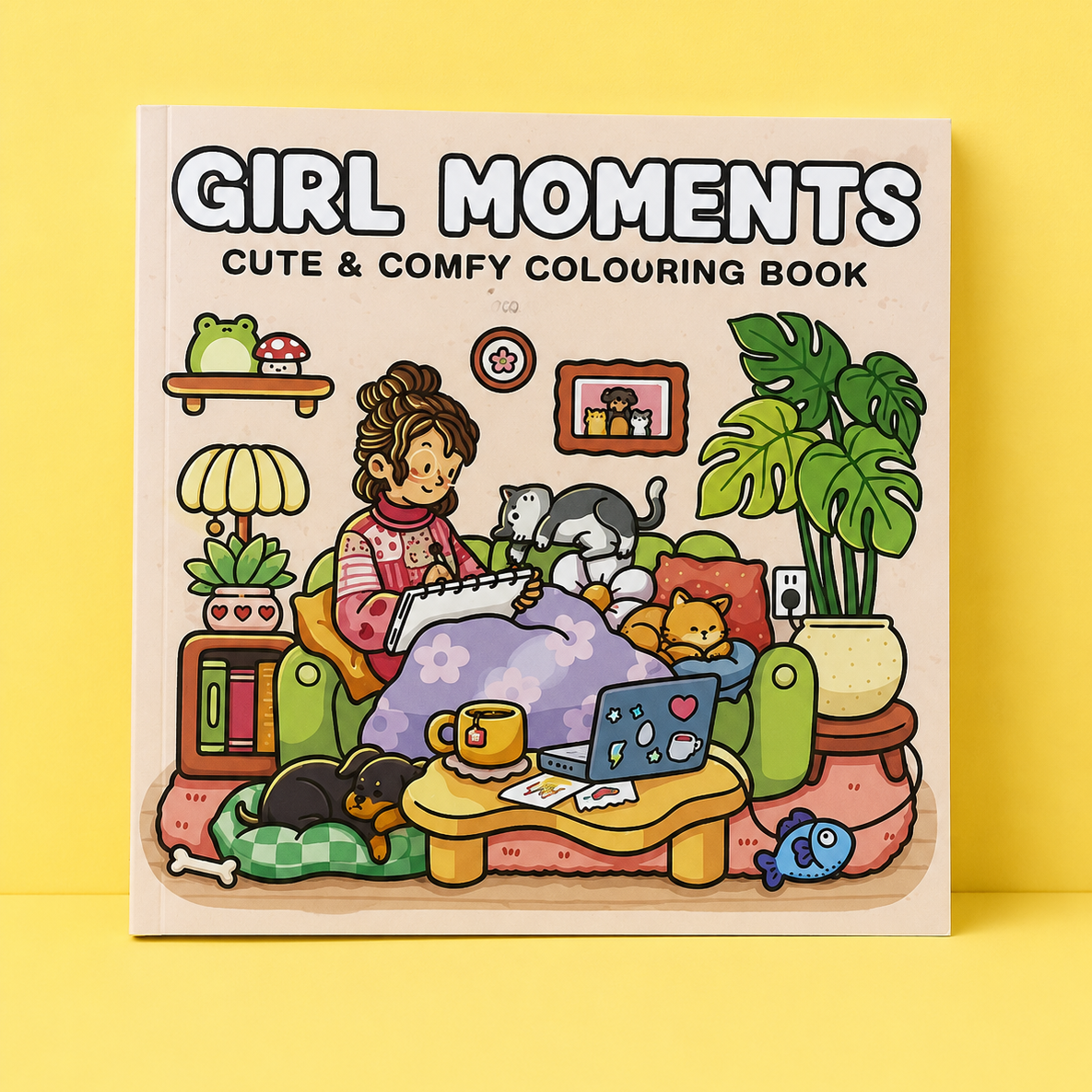 Libro para Colorear Girl Moments – Cute & Comfy Coloring Book