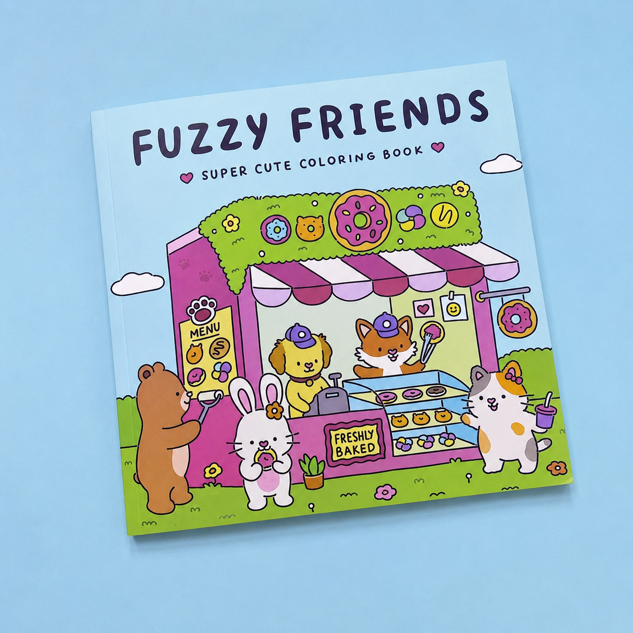 Libro para Colorear Fuzzy Friends – Super Cute Coloring Book