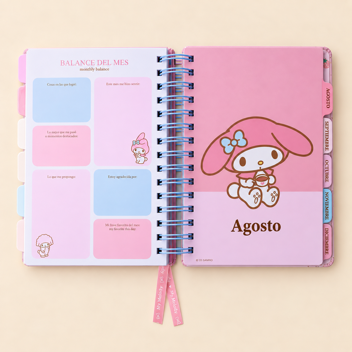 Agenda Mooving My Melody 2027 diaria