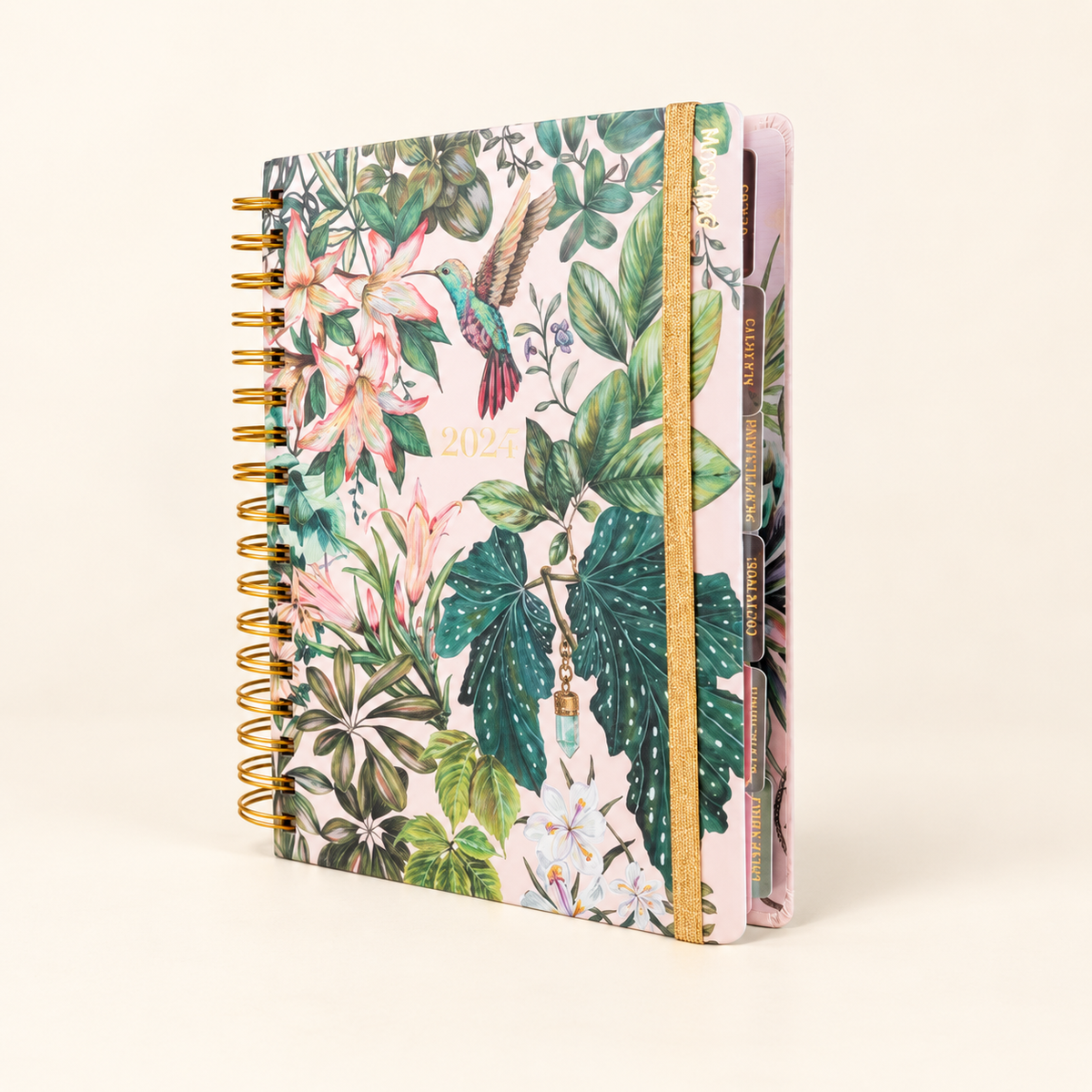 Agenda Mooving Floral 2027 diaria con espiral