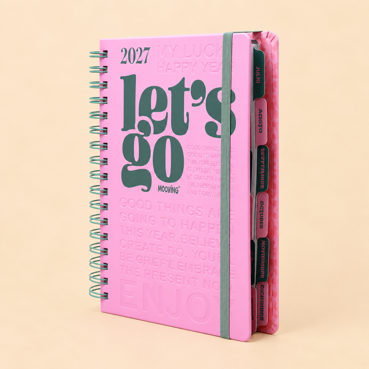 Agenda Mooving Life 2027 diaria con espiral