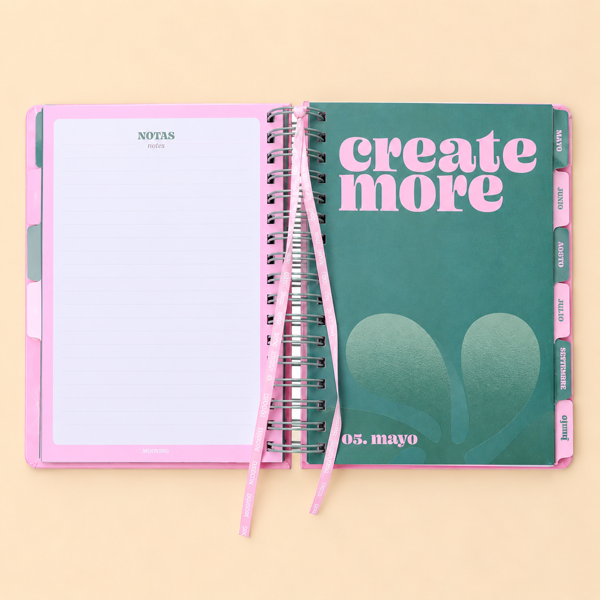 Agenda Mooving Life 2027 diaria con espiral