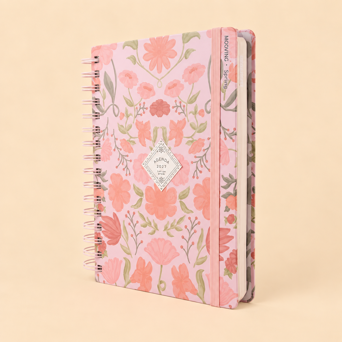 Agenda Mooving Spring 2027 diaria con espiral
