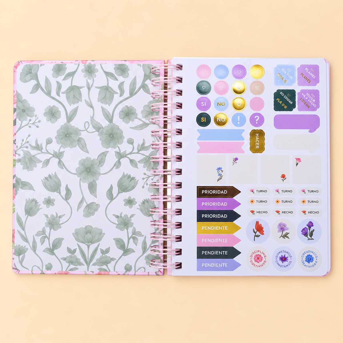 Agenda Mooving Spring 2027 diaria con espiral