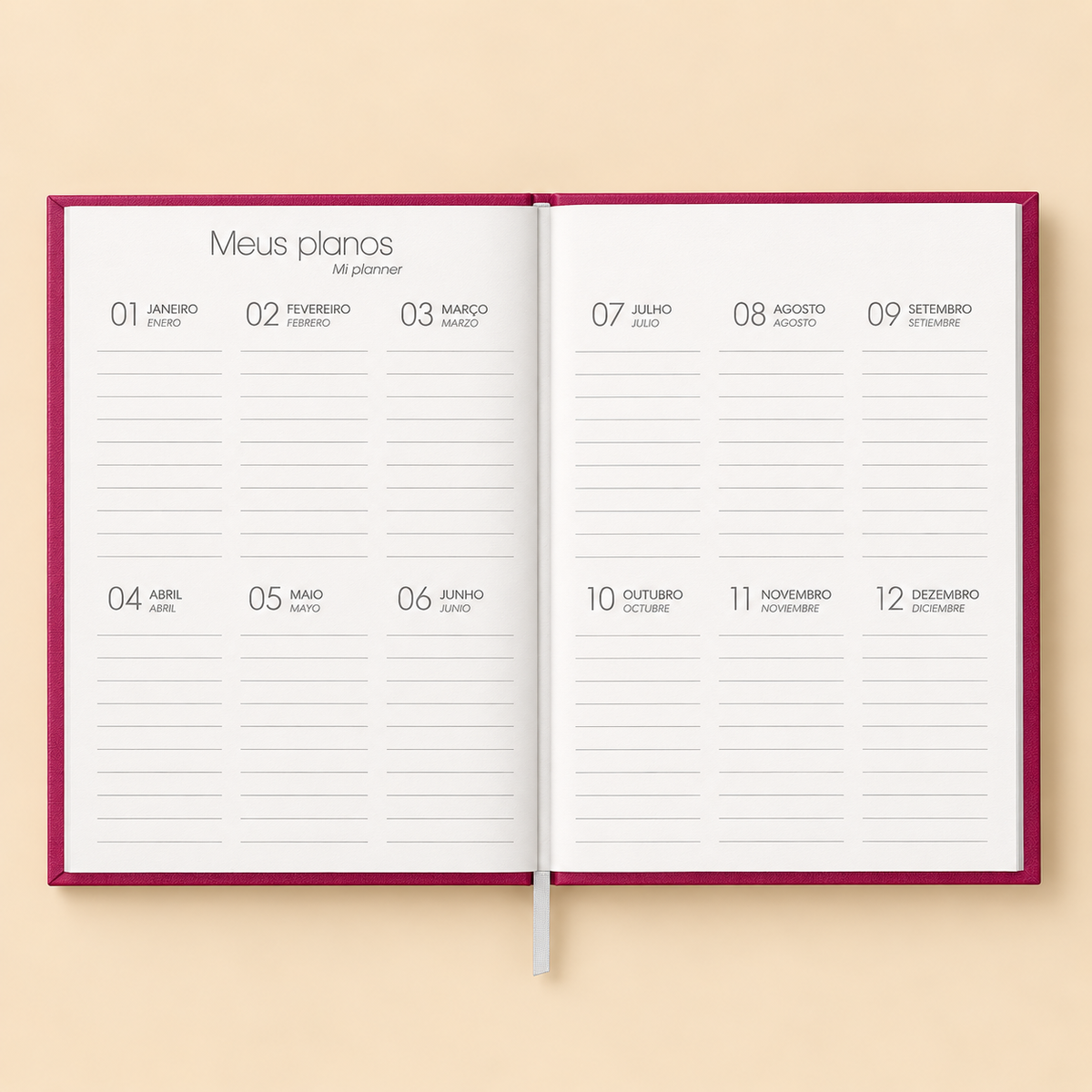 Planner Tilibra Lume 2027 cosido