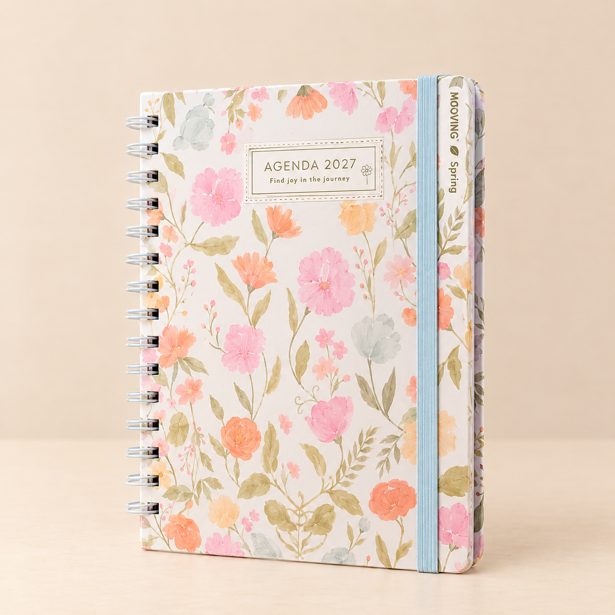 Agenda Mooving Spring 2027 semanal con espiral