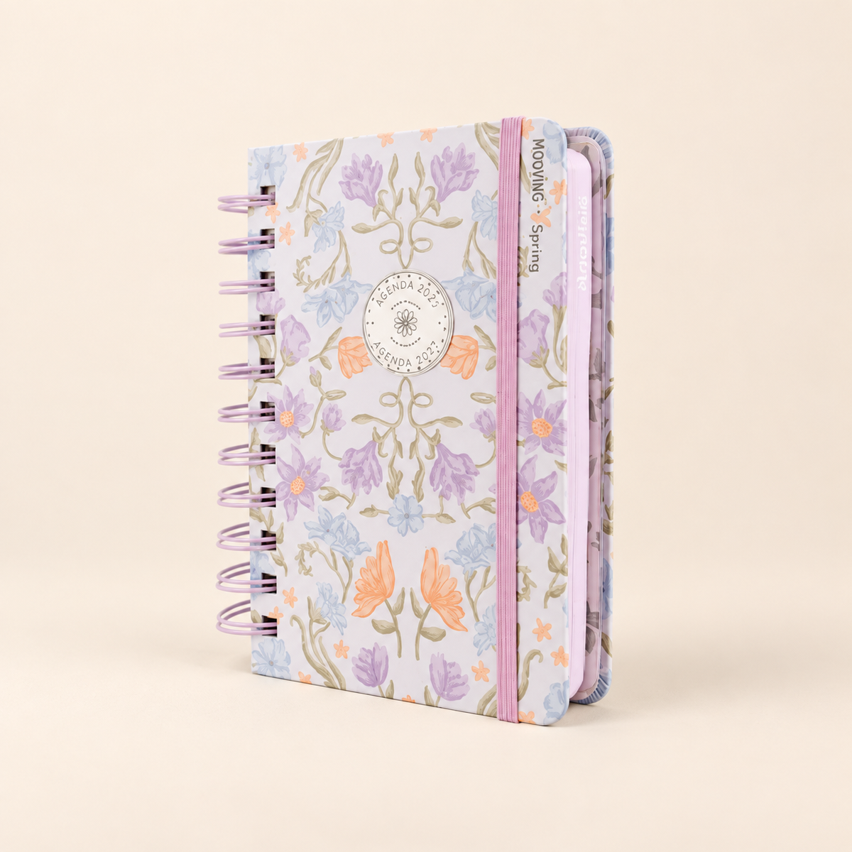 Agenda Mooving Spring 2027 diaria con espiral