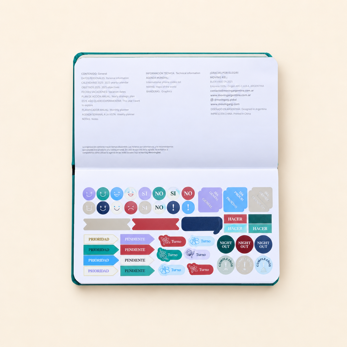Agenda Mooving pocket Storybook 2027 semanal cosida